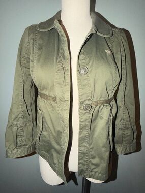 Abercrombie & Fitch Olive Green Utility Jacket